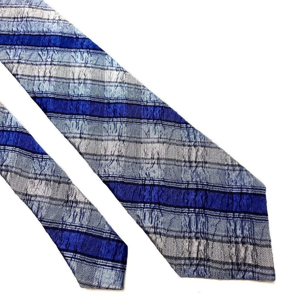 Stafford Performance‎ Silk Tie Blue Striped Woven